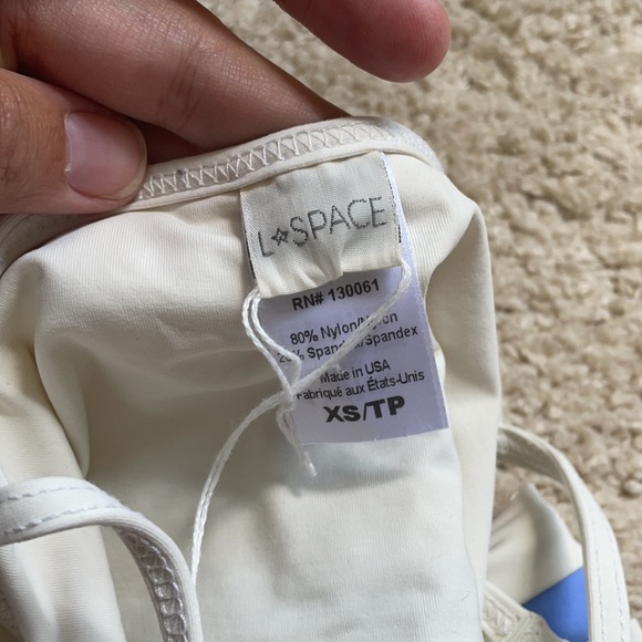 L*SPACE White Stripe Bikini Top - Picture 6 of 6